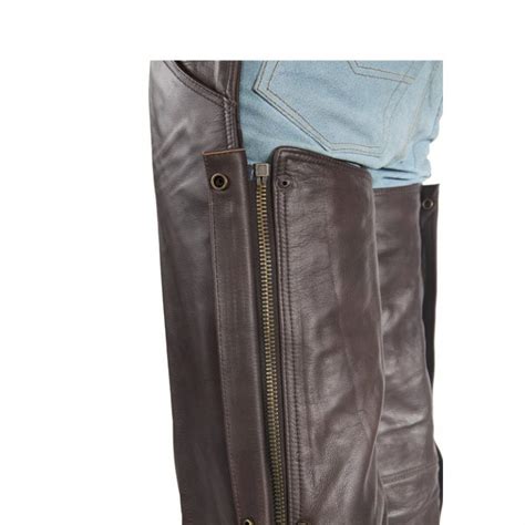 Top Grade Naked Brown Leather Chaps BNC BROWN Bikers Network