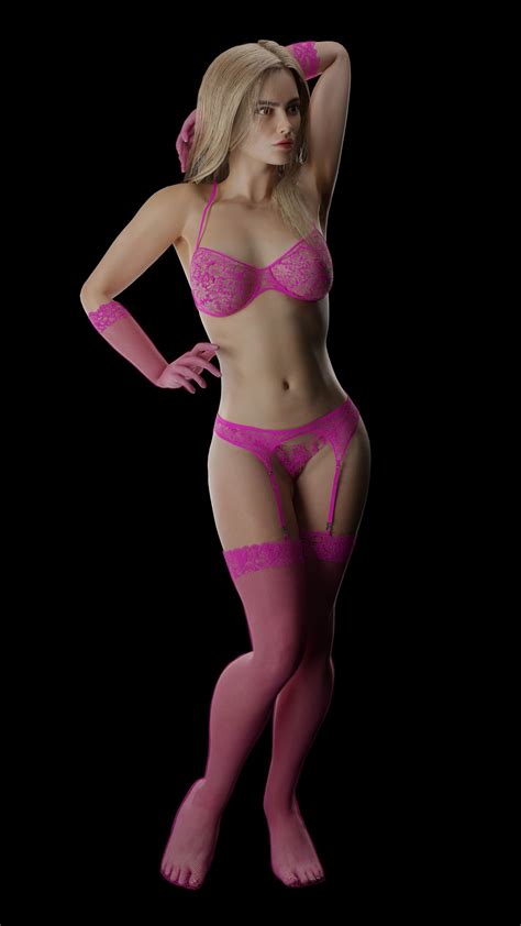 Sexy Realistic Naked Blonde Woman In Underwear 3D Model 3D Model Rigged CGTrader