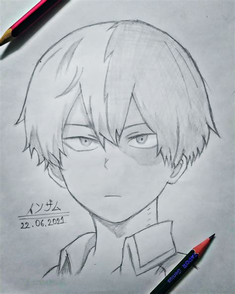 Shoto Todoroki Naruto Sketch Drawing Anime Sketch Anime Character