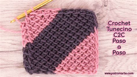 Punto Tunecino C2c De Crochet Tunecino O Crochet Tunecino Diagonal O De