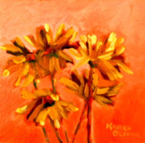 Karen Oliver's Painting Blog: Early Morning Flower Series #43 & #44