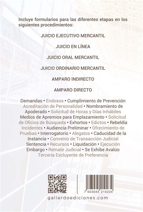 Manual Práctico de Formularios en Derecho Procesal Mercantil Gallardo