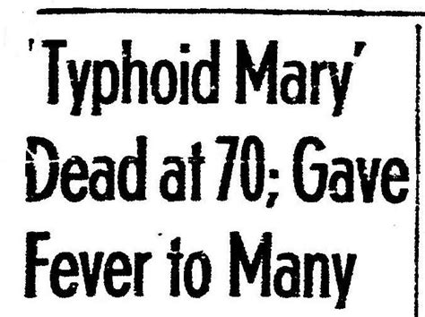 Typhoid Mary: A Trail of Scandal & Death