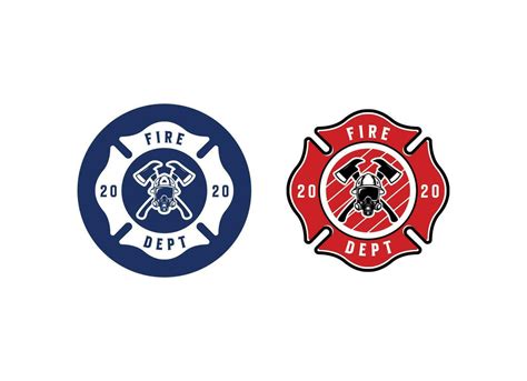 Firefighter emblem logo design. in a classic concept 28121294 Vector ...