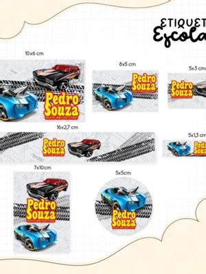 Arquivo Etiqueta Escolar Hot Weels Png Pdf Studio Compre Produtos Personalizados No Elo