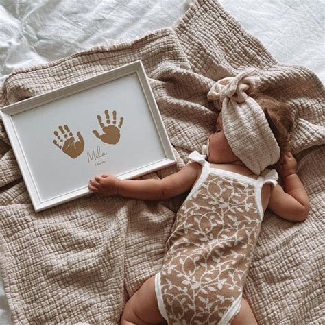 baby handprint keepsake   real foil baby toddler keepsake