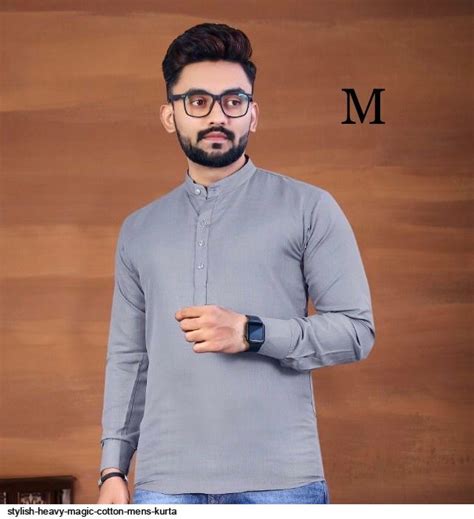 Stylish Heavy Magic Cotton Mens Kurta