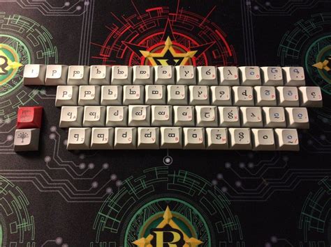 Sindarin Tengwar Tolkien Elvish Custom Keycaps Tolkien Elvish