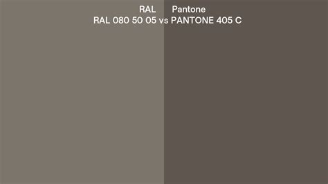 Ral Ral 080 50 05 Vs Pantone 405 C Side By Side Comparison