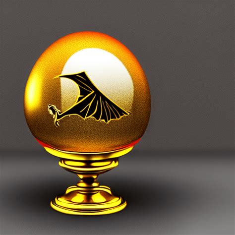 Golden Dragon Egg In Crystal Ball · Creative Fabrica