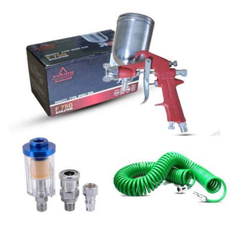 NEW PAKET LENGKAP 5ITEM YUKIDO Spray Gun F75G Tabung Atas Alat