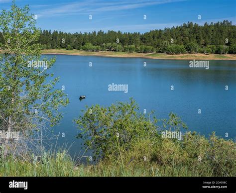 Canoe In The Water Jackson Gulch Reservoir Mancos State Park Mancos