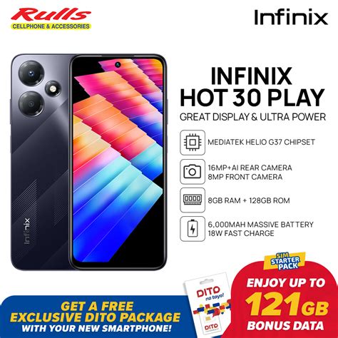 Infinix Hot Play Smartphone Gb Ram Gb Rom Mediatek Helio G Hz Hd Display