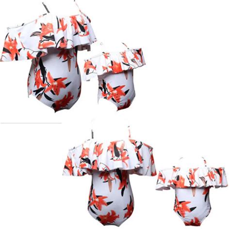 Traje de baño de una pieza Bikini push up traje de baño Biquini Trajes iguales de familia