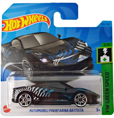 Игрушечная машинка Hot Wheels Automobili Pininfarina Battista Nero базовая коллекция 2023 г