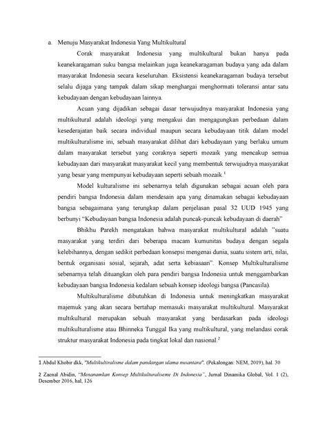 Pengertian Masyarakat Multikultural 12