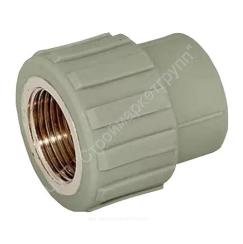 Муфта PP-R комбинированная ВР Дн 20х1/2" VALFEX 10129020Г серая
