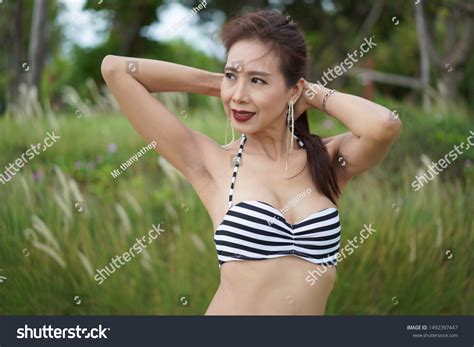 Beautiful Sexy Girl Black White Bikini Stock Photo 1492397447 Shutterstock