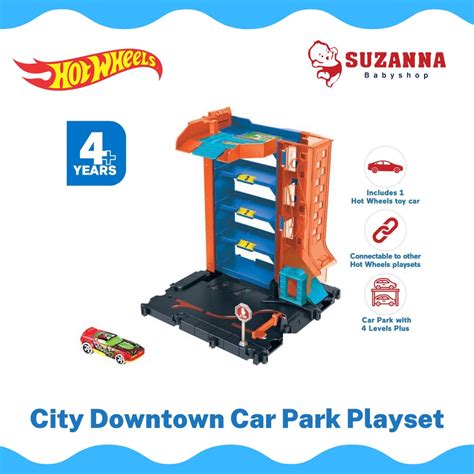 Jual Hot Wheels City Downtown Car Park Playset Mainan Trek Mobil Balap Shopee Indonesia