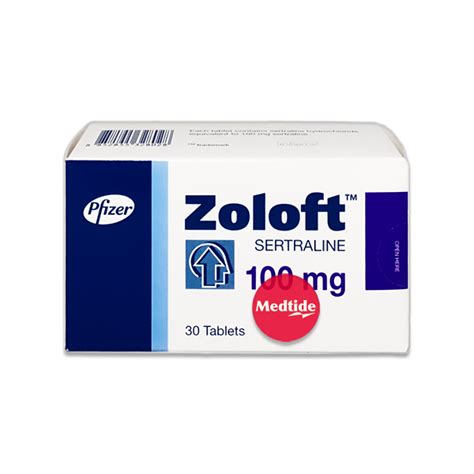 Sertraline Zoloft 100 Mg 30 Tabletsbox Medtide