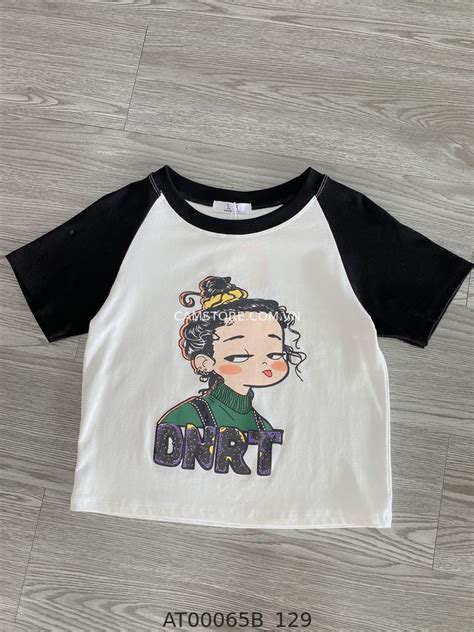 Hassy Áo thun form lửng in hình tay phối màu MSHS Hassy vn Thời trang nữ hot trend