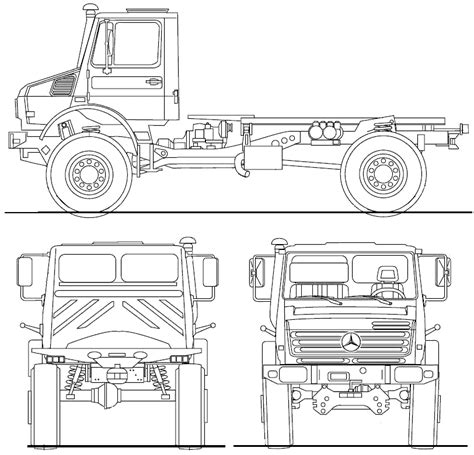 Download Free 2008 Unimog U5000 Heavy Truck Blueprints Outlines Helps 3d Artists 3d Modellers