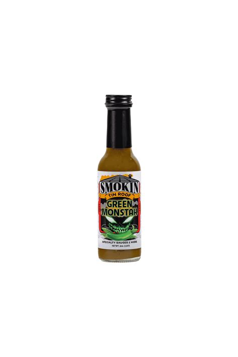 Buy Green Monstah Ghost Pepper Sauce Online Smokin Tin Roof