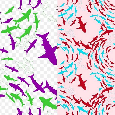 premium psd  pattern  sharks  sharks   background