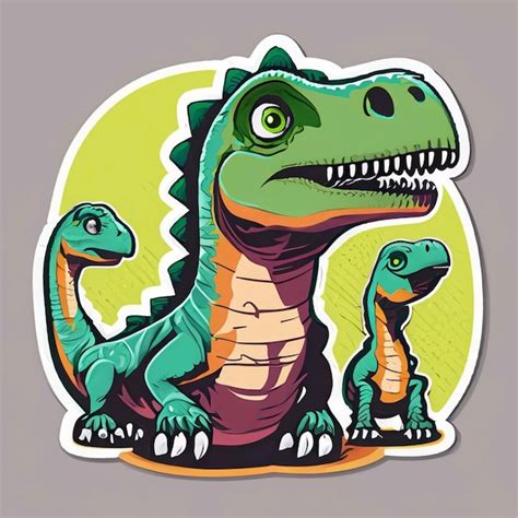 Dinosaurio Pegatinas Foto Premium