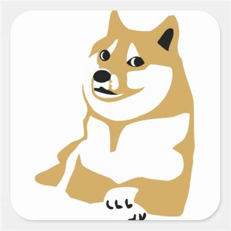 Doge Internet Meme Square Sticker Zazzle