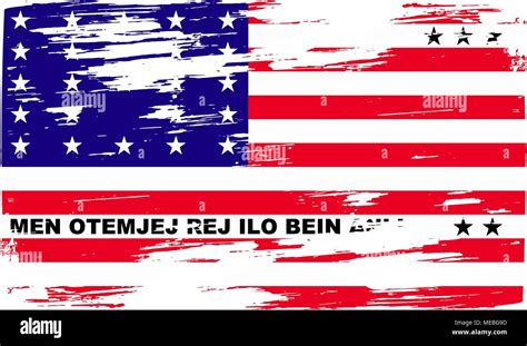 Flag Of Bikini Atoll With Old Texture Vector Illustration Stock Vector Image Art Alamy