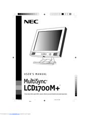 Nec MultiSync LCD1700M Manuals ManualsLib