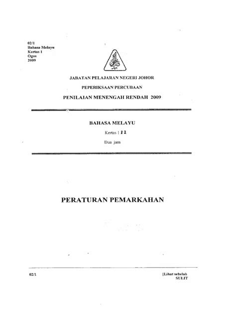 Pdf Skema Bm Percubaan Pmr Johor Dokumen Tips