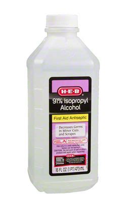 H E B 91 Isopropyl Alcohol First Aid Antiseptic 16 Oz Joe V S Smart