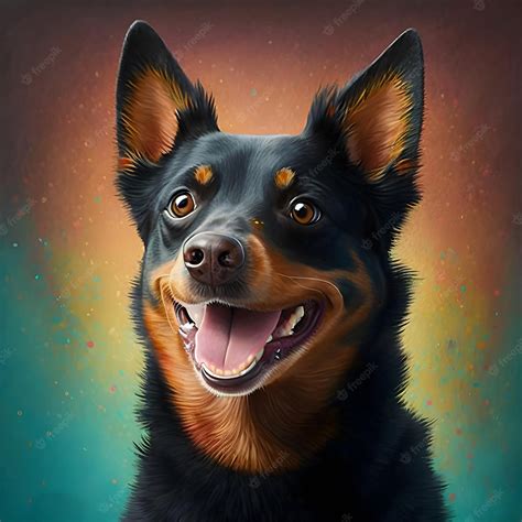 Premium Photo Super Cute Australian Kelpie In The Style Of Pixar