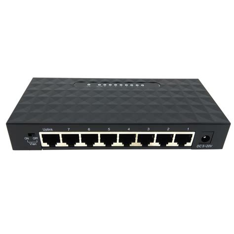 8 Port Network Hub Gigabit Ethernet Fast 100/1000Mbps Internet LAN WLAN ...