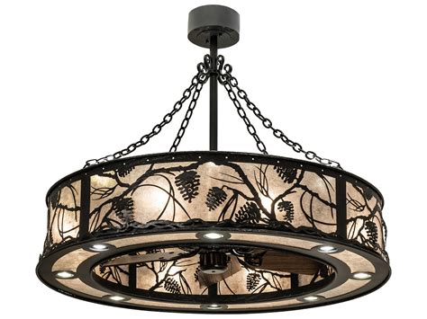 Wrought Iron Chandelier Ceiling Fan | Shelly Lighting