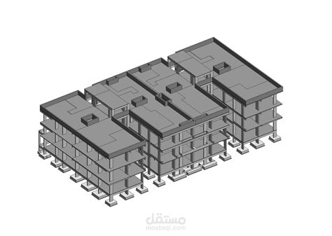 تصميم معمارى وانشائي لعمارة سكنية مستقل