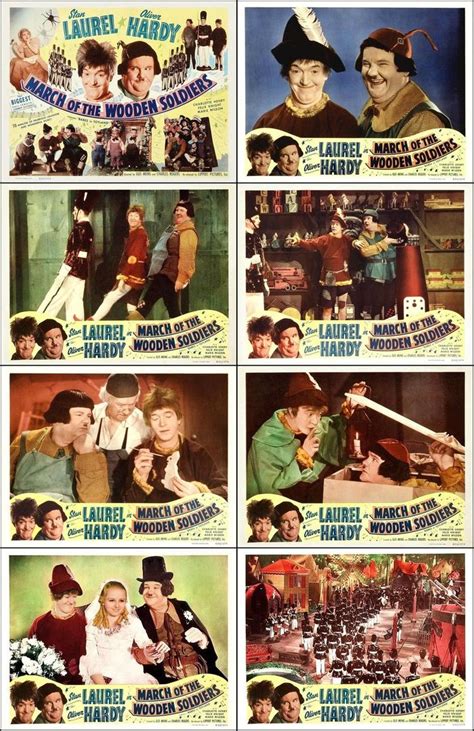 LAUREL And HARDY MARCH Of The WOODEN SOLDIERS Set Of 8 Indiv 11x14 LC ...