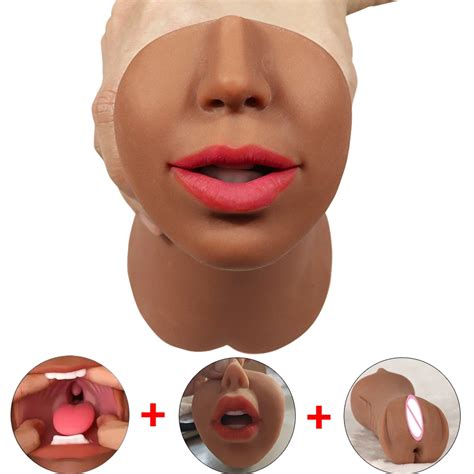 3 In 1 Blowjob Masturbator Deep Throat Mouth Vagina Anus Sex Toys For Men Oral Sex