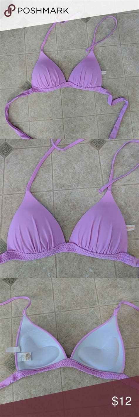 Pink Purple Bikini Top With Braided Detail Bikini Tops Bikinis Purple Bikini