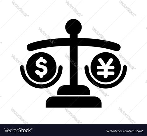 Dollar Yen Exchange Rate Icon Royalty Free Vector Image