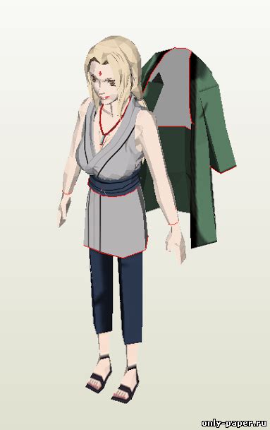 5 Hokage Tsunade Naruto из бумаги модели сборные бумажные скачать