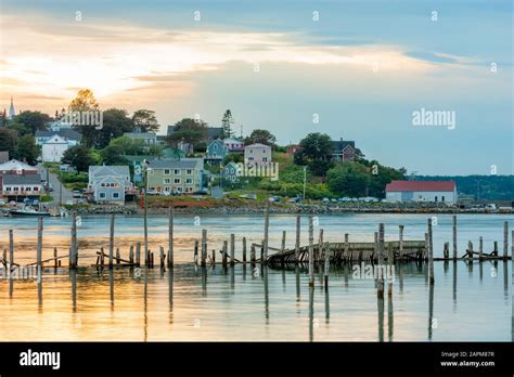 Sunset over Lubec, Maine, the easternmost municipality in the ...