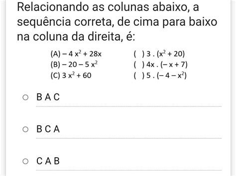 Relacione Corretamente - Relacione Corretamente As Duas Colunas Abaixo. - RETOEDU