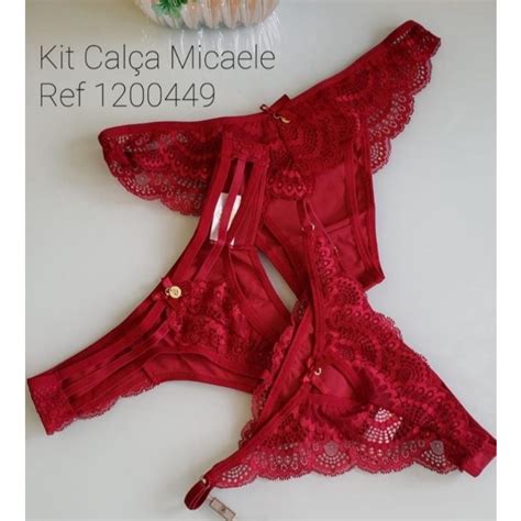 Kit Lingerie Calcinhas Renda Fio Micaele Excel Ncia Lingerie M Rcia Fellipe Shopee