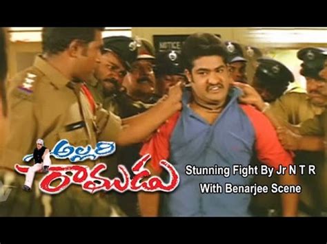 Allari Ramudu Telugu Movie Fight By Jr Ntr With Benarjee Scene