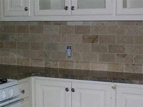 3x6 Travertine Backsplash Kitchen Ideas Pinterest