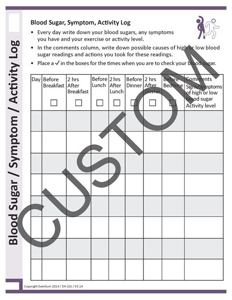 Blood Sugar/Symptom/Activity Custom | Eventium