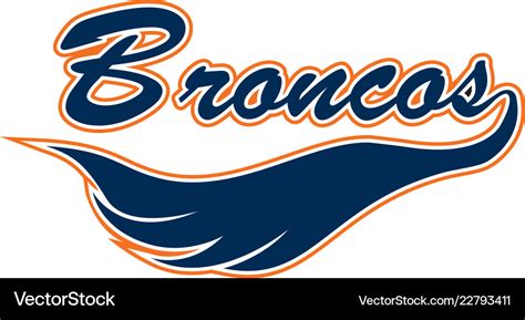 Broncos logo Royalty Free Vector Image - VectorStock